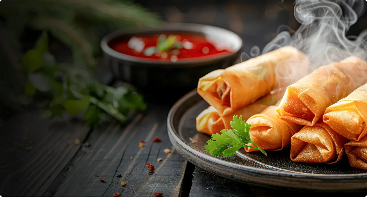 Crispy Spring Rolls Using Soybean Oil   Perfect for Frying