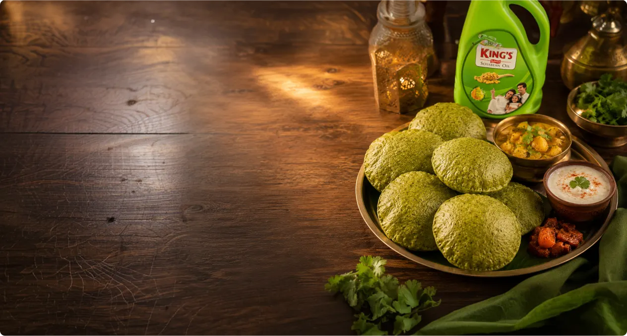 How to Make Instant Palak Puri Using King’s Soyabean Oil