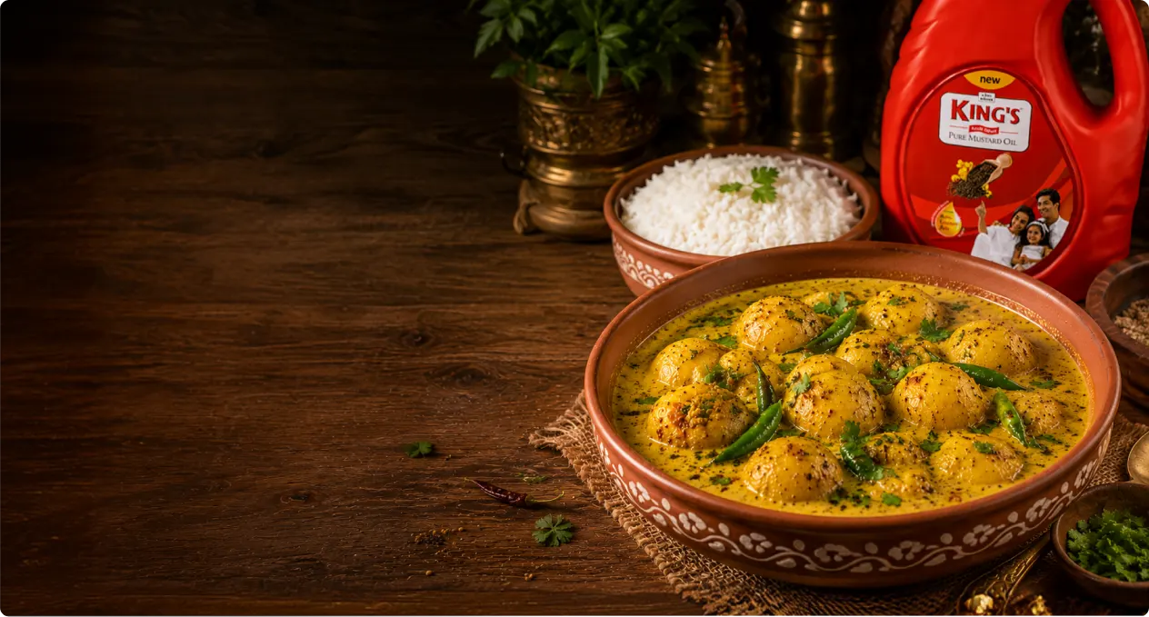 How to Make Chilli Mustard Bengali Potatoes Using King’s Pure Mustard Oil