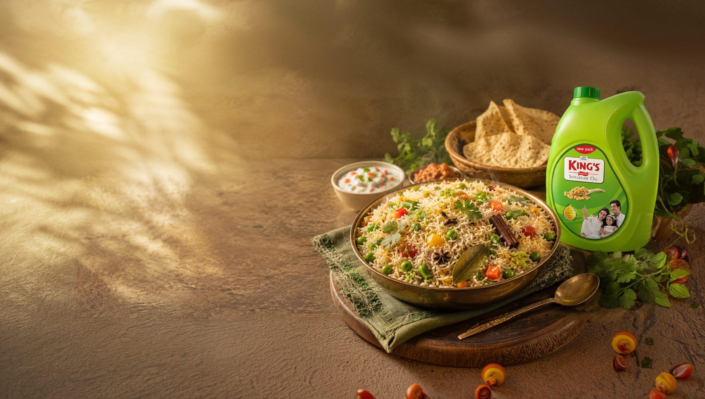 Vegetable Pulao Recipe with King's Soyabean Oil