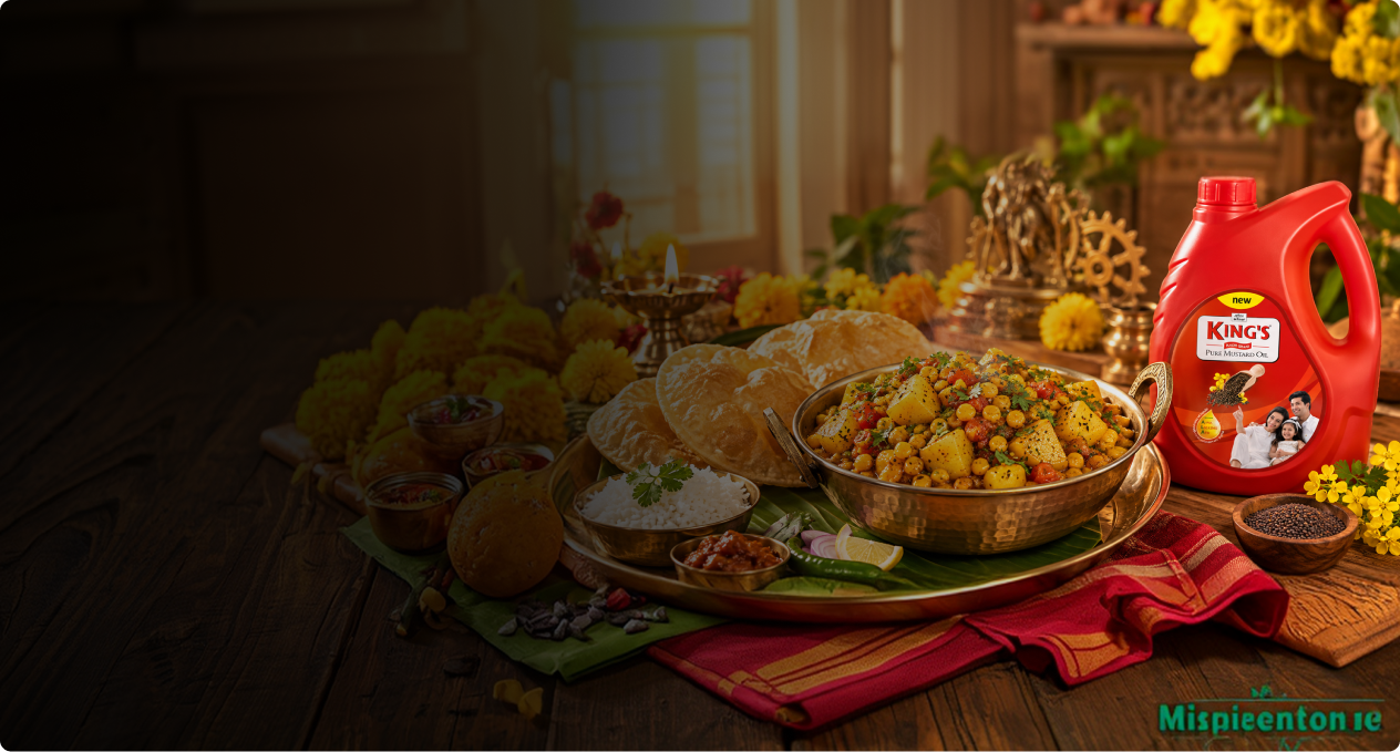 Vishwakarma Puja Bhog Special: Traditional Chana Dal & Aloo Sabzi recipe with King's Mustard Oil Tadka