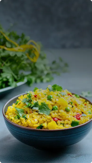 Healthy Poha in Rice Bran Oil  Light and Non Greasy Breakfast Idea 