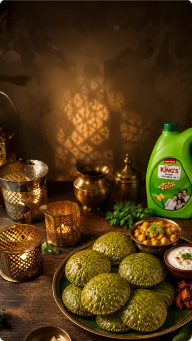 How to Make Instant Palak Puri Using King’s Soyabean Oil