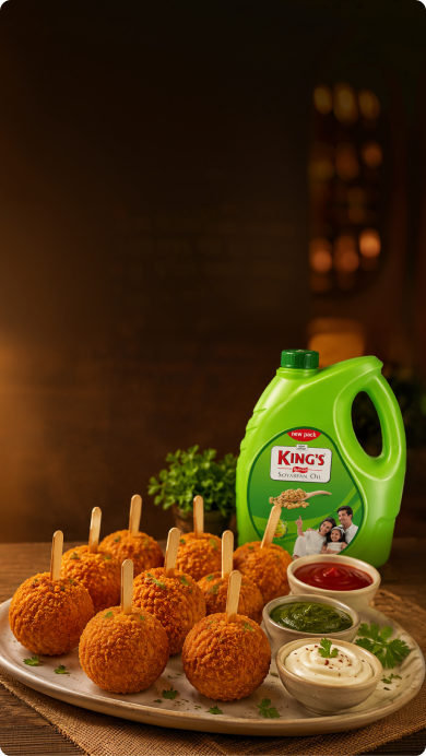 How to Make Crispy Potato Lollipop Using King’s Soyabean Oil