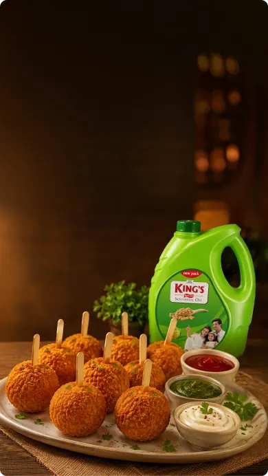 How to Make Crispy Potato Lollipop Using King’s Soyabean Oil