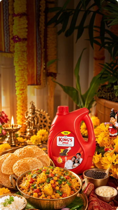 Vishwakarma Puja Bhog Special: Traditional Chana Dal & Aloo Sabzi recipe with King's Mustard Oil Tadka