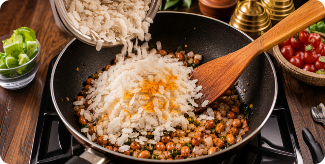 Mix the Poha