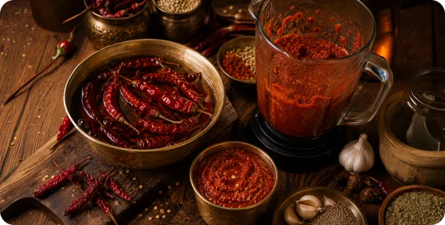 Prepare the Chilli Paste
