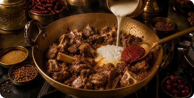 Add Curd and Chilli Paste