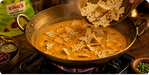 Add Papad and Simmer