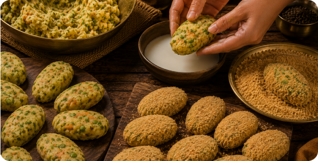 2: Shape and Coat the Cutlets